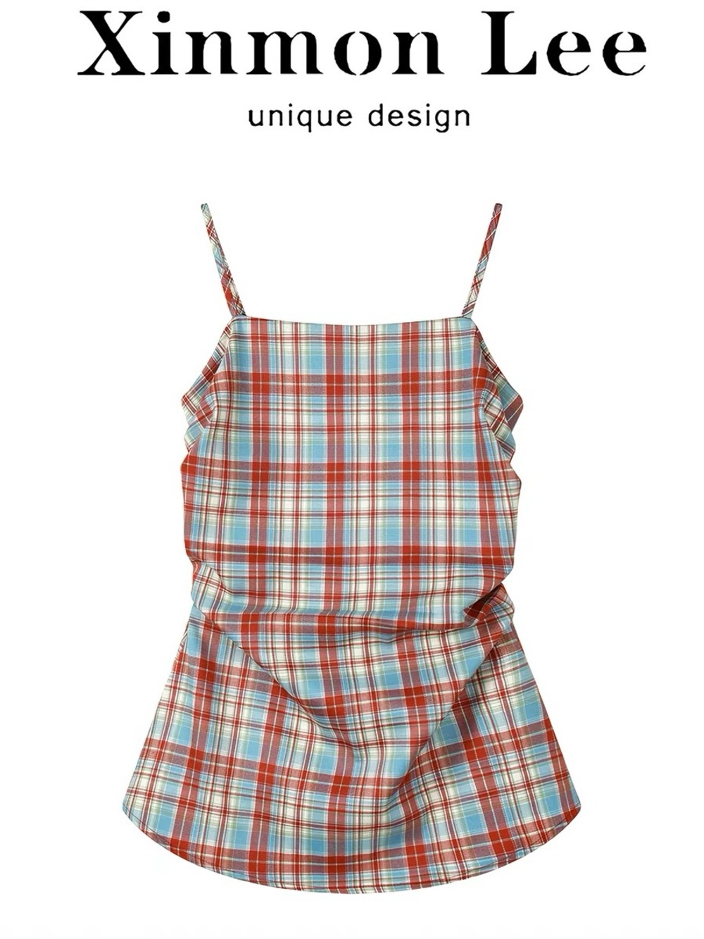 Vintage Red Plaid Sweet & Spicy Cami Top for Women